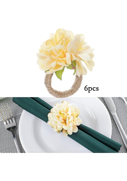 6x Havlu Toka Peçete Halkaları Sevgililer Günü Için Düğün Yemek Masası Accent Pink (Yurt Dışından) indirimleri
