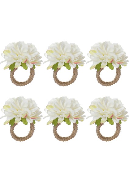 6x Havlu Toka Peçete Halkaları Sevgililer Günü Için Düğün Yemek Masası Accent Pink (Yurt Dışından)