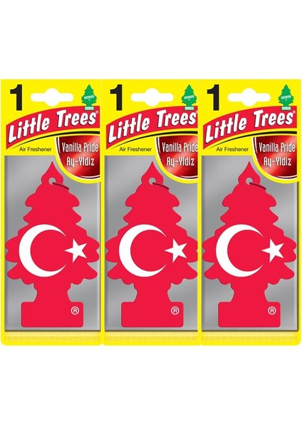 Little Trees Kağıt Koku Vanilla Pride Türk Bayrağı Kokusu 3 Adet