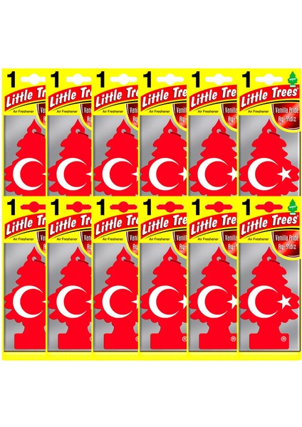 Little Trees Kağıt Koku Vanilla Pride Türk Bayrağı Kokusu 12 Adet