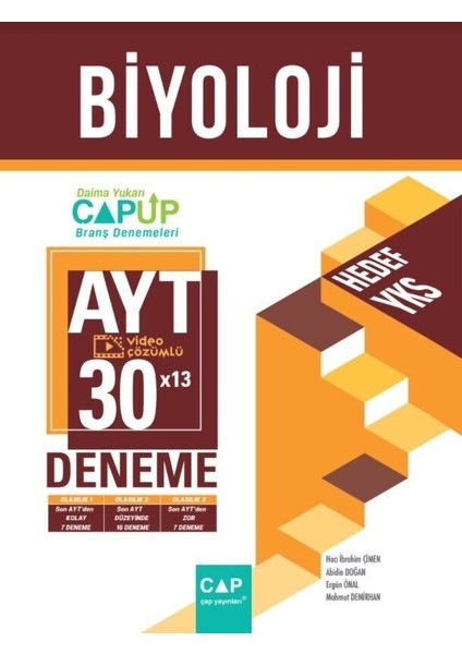 Çap Yayınları AYT Biyoloji 30 x 13 Up Deneme