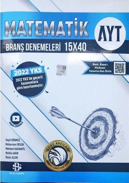 Bilgi Sarmal Yayınları AYT Matematik 15 x 40 Branş Denemeleri