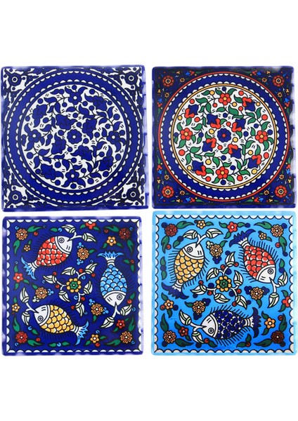 Strade Store Coaster Set Boyama Desen Sanat Mat Masa Mat Mutfak Ev Çaydanlık Için (Yurt Dışından)