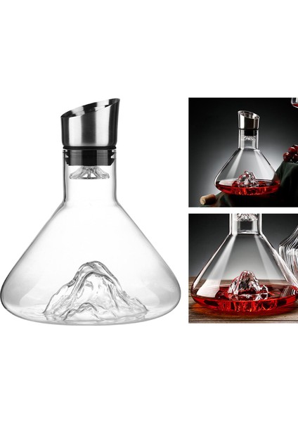 Strade Store 1.6l El Likör Bourbon Vodka Hediye Için Pourer Kapağı ile Puro Cam Sürahi (Yurt Dışından)