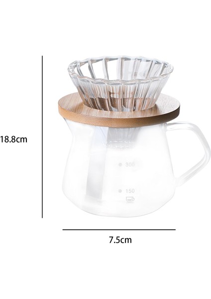 Strade Store 300ML / 600ML Kolu Kahve Makinesi Üzerinde Dökün Kahve Damlatıcı Kahve Kettle 300ML (Yurt Dışından)