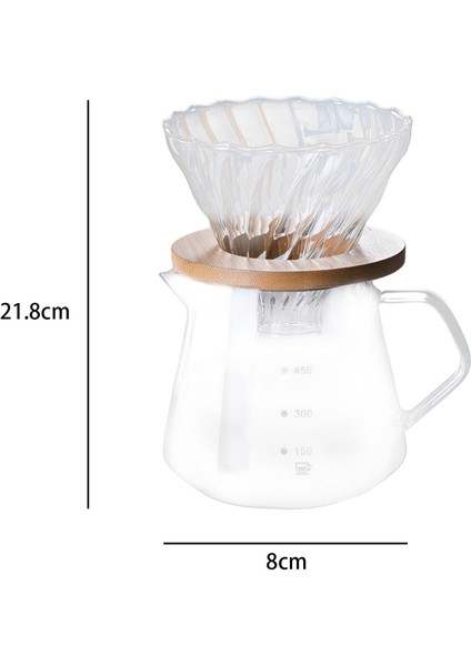 Strade Store 300ML / 600ML Kolu Kahve Makinesi Üzerinde Dökün Kahve Damlatıcı Kahve Kettle 600ML (Yurt Dışından)