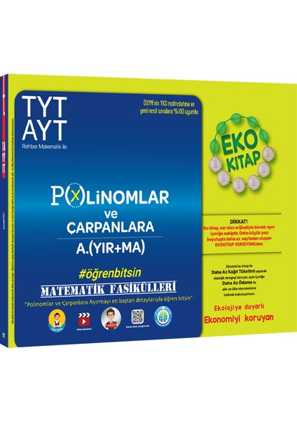 Yayınları Kampüs TYT - AYT Matematik Fasikülleri - Polinomlar ve Çarpanlara Ayırma Eko
