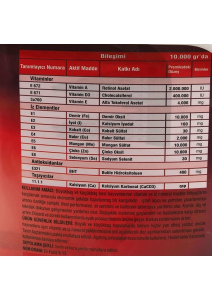 Revitamin Eco Feed Büyük ve Küçükbaş Vitamin Mineral Premiksi modelleri
