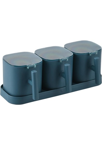 Baharat Kutusu Çeşni Şişe Cruet Tuz Baharat Organizatör Tuz Şekeri Mavi A (Yurt Dışından)