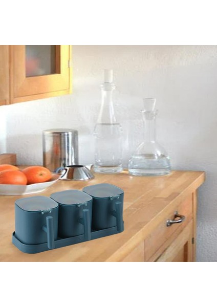 Baharat Kutusu Çeşni Şişe Cruet Tuz Baharat Organizatör Tuz Şekeri Mavi A (Yurt Dışından) fırsatları