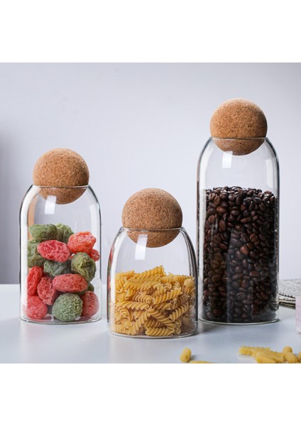 3 Adet Şeffaf Depolama Kavanozları Ahşap Kapaklı Tahıl Fasulyesi Kapalı Teneke Kutu ile Kavanozlar (Yurt Dışından) fiyatları