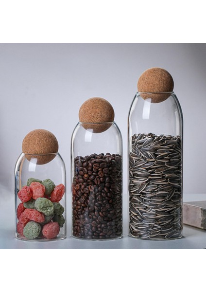 3 Adet Şeffaf Depolama Kavanozları Ahşap Kapaklı Tahıl Fasulyesi Kapalı Teneke Kutu ile Kavanozlar (Yurt Dışından) fırsatları