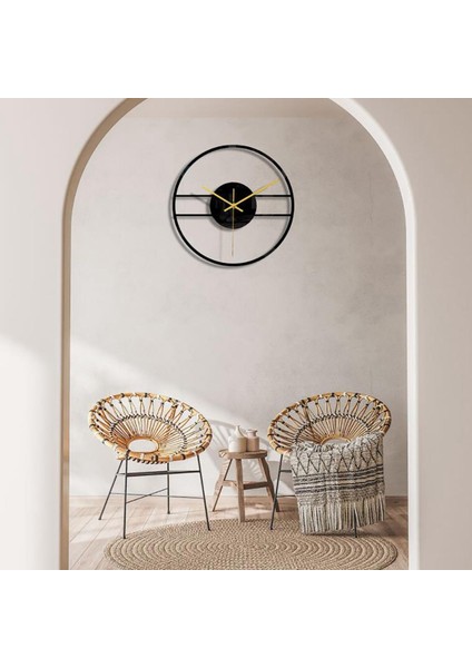 Nordic Stil Duvar Saatleri Pil Kumandalı Sessiz Saatler Ev Oturma Odası Siyah C Için(Yurt Dışından)