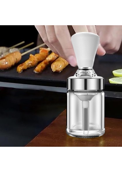 Yağ Şişesi ile Silikon Fırça Mutfak Eşyası Kızartma Barbekü Sebze 150ML