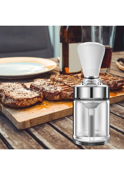 Yağ Şişesi ile Silikon Fırça Mutfak Eşyası Kızartma Barbekü Sebze 150ML