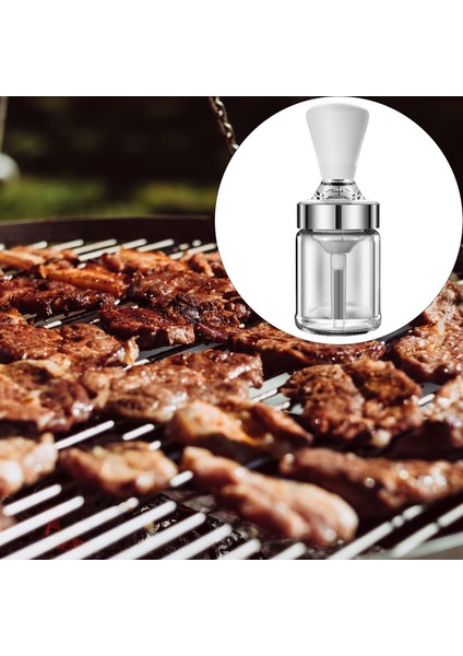 Yağ Şişesi ile Silikon Fırça Mutfak Eşyası Kızartma Barbekü Sebze 150ML