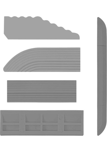 5 Adet Ev Eşik Çubukları Robot Gri Süpürme Için Adım Rampa Yerine Geçer