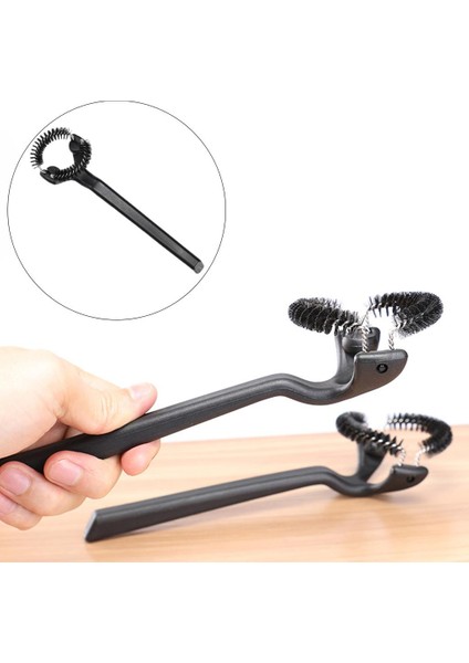 Kahve Makinesi Temizleme Fırçası Çıkarılabilir Naylon Siyah Kahve Makinesi Temiz Araçları 58MM