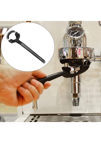 Kahve Makinesi Temizleme Fırçası Çıkarılabilir Naylon Siyah Kahve Makinesi Temiz Araçları 58MM