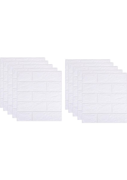 10 Adet Kendinden Yapışkanlı Kiremit Tuğla Duvar Sticker Duvar Kağıdı Duvar Paneli Mutfak Için