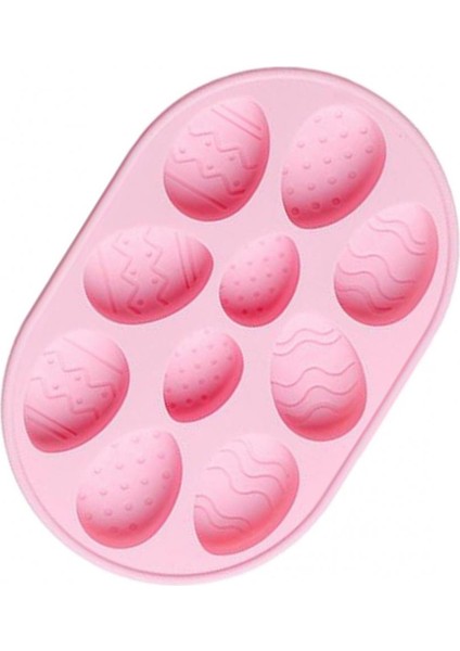 Silikon Çikolatalı Kek Şeker Kalıp Çerez Pişirme Kalıp Dıy 10 Delik Pembe