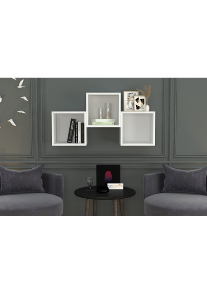 Kitaplikli Duvar Rafi Beyaz 100 cm DVR-1013 fiyatları