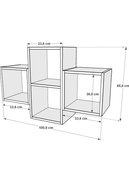 Kitaplikli Duvar Rafi Beyaz 100 cm DVR-1028 fiyatları