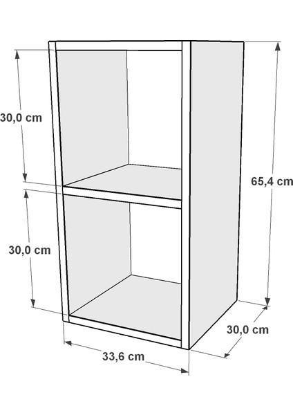 Kitaplikli Ikili Duvar Rafi Beyaz 35 cm DVR-1035 fiyatları