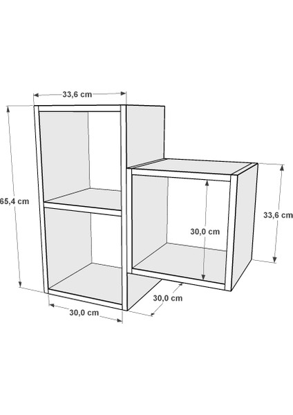 Kitaplikli Duvar Rafi Beyaz 70 cm DVR-1042 fiyatları