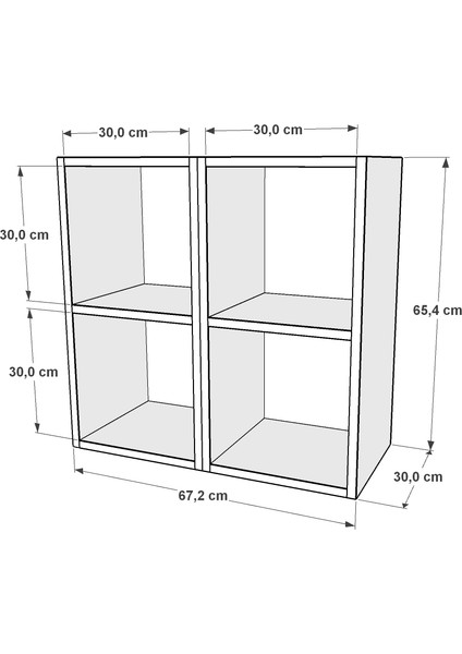 Kitaplikli Duvar Rafi Beyaz 70 cm DVR-1049 modelleri