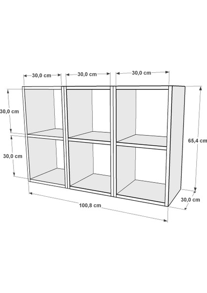 Kitaplikli Rafli Duvar Rafi Beyaz 100 cm DVR-1056 modelleri