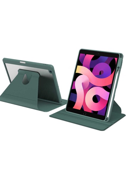 Apple iPad 10.2 2021 (9.nesil) Uyumlu 360° Dönebilen Standlı Nayn Tablet Kılıfı Ince ve Fit