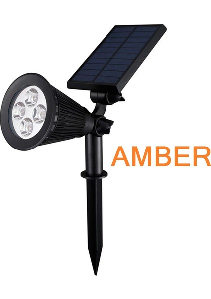 Amber 4W Solar Güneş Enerjili Kazıklı Çim & Bahçe Aydınlatma