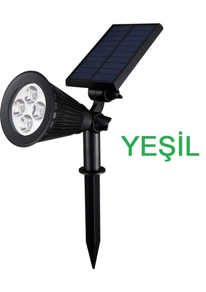 Yeşil 4W Solar Güneş Enerjili Kazıklı Çim & Bahçe Aydınlatma