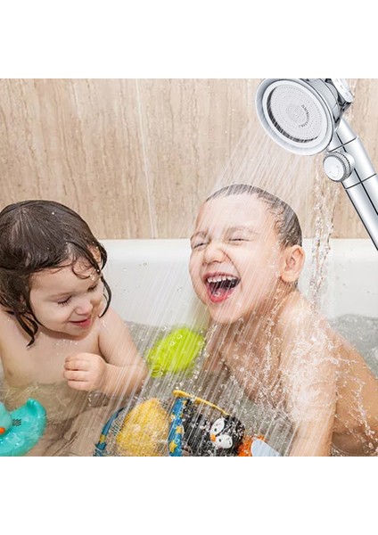 Basınçlı Duş Başlığı Yüksek Basınçlı Su Tasarrufu Ayarlanabilir Banyo Aksesuarları Duş Seti (Yurt Dışından)