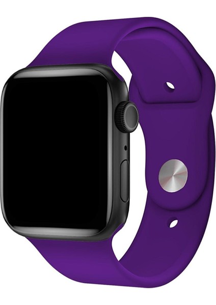 Apple Watch Kordon 1 2 3 4 5 6 7 Se Seri 38MM - 40MM Uyumlu Kayış Bileklik Kordon Mor