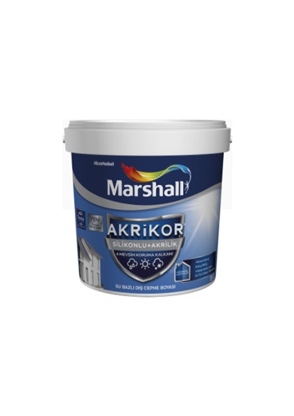 Akrikor Silikonlu + Akrilik Su Bazlı Dış Cephe Boyası Gelin Teli 7,5 Lt