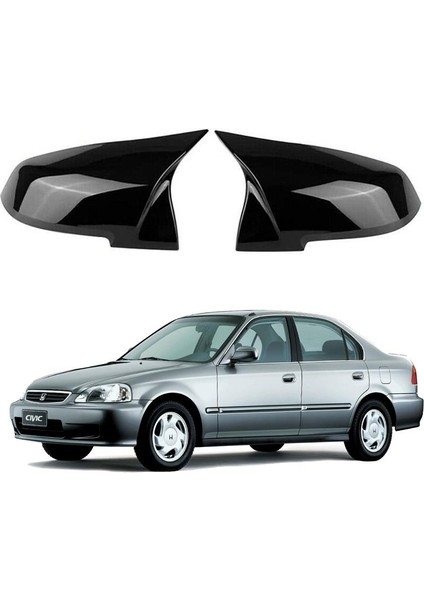 Honda Civic 96-200 Araca Özel Batman Yarasa Ayna Kapağı Pianoblack