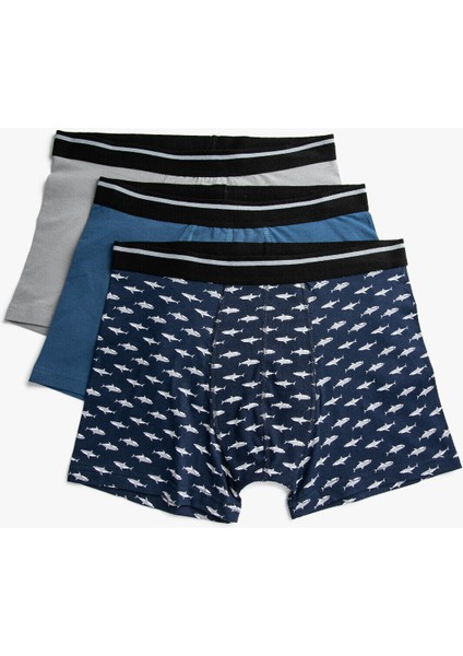 Pamuklu Erkek 3'lü Boxer Seti