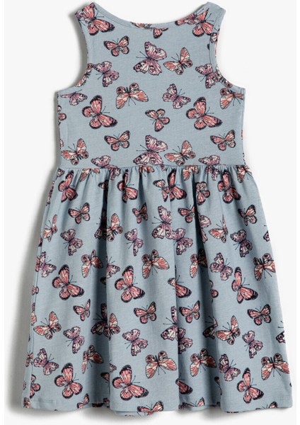 Bisiklet Yaka Bol Kesim Desenli Çok Renkli Kız Çocuk Elbise - 2YKG87820OK fiyatları