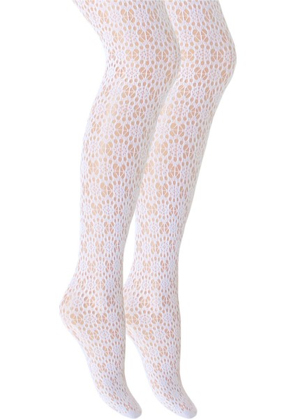 2li Bahardalı/geometrik Desenli Dantel File Çocuk Külotlu Çorap 9-12 Yaş fiyatları