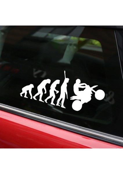 Insan Evrimi Motosiklet Otomobil Sticker Etiket Vinil Yansıtıcı Çıkartma Beyaz modelleri