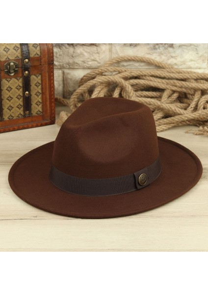 Kışlık Kahve Panama Fötr Erkek Şapka