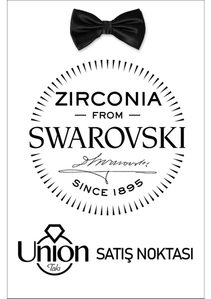 Union Swarovski Zirconia Kadın Tektaş Gümüş Kolye