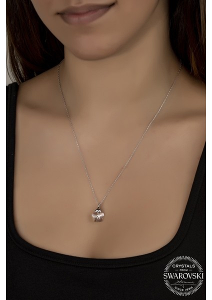 Union Swarovski Crystal Kadın Papatya Gümüş Kolye