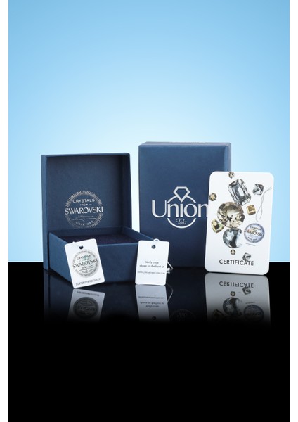 Union Swarovski Crystal Kadın Octagon Gümüş Kolye