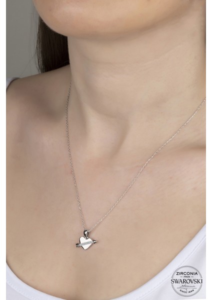 Union Swarovski Zirconia Kadın Aşk Gümüş Kolye