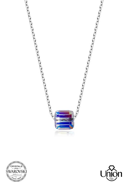 Union Swarovski Crystal Kadın Küçük Boy Prizma Gümüş Kolye indirimleri