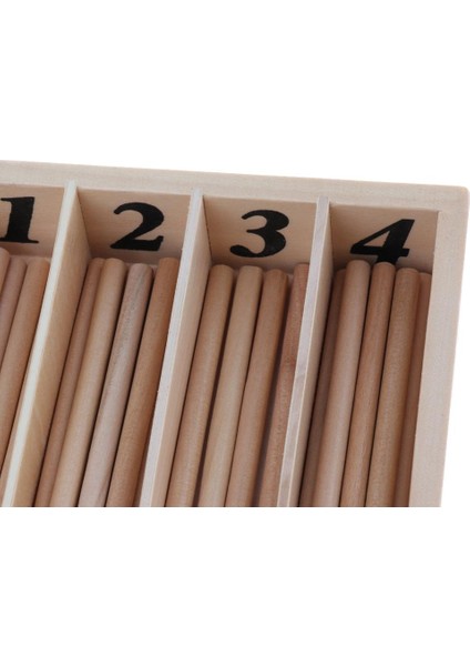 Çocuklar Erken Öğrenme Boncuk Oyuncak ve Sayı Çubuk Kutusu Matematik Sayma Aracı Ahşap Oyuncak