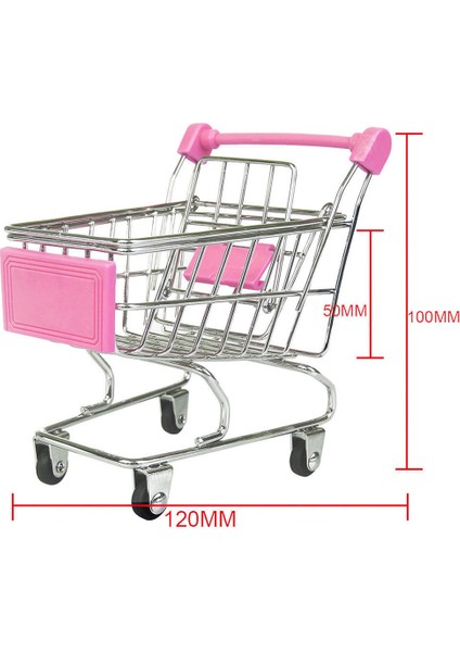 3 Adet Mini Alışveriş Sepeti Süpermarket Handcart Arabası Çocuk Oyun Oyna Pretend